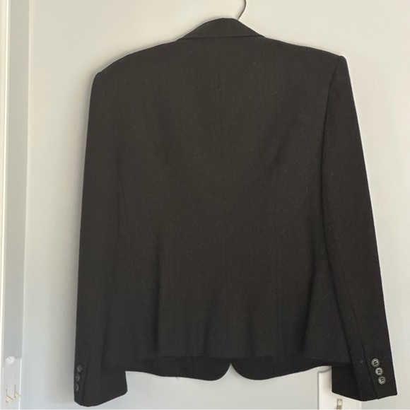 Evan Picone Vintage USA Union made Charcoal wool 80% Blazer EUC - Picture 2 of 9